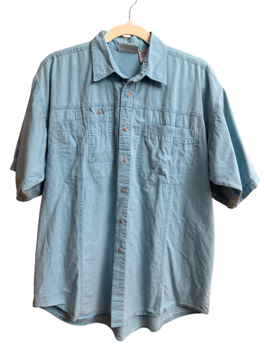 100% Cotton Blue Button Down Shirt
